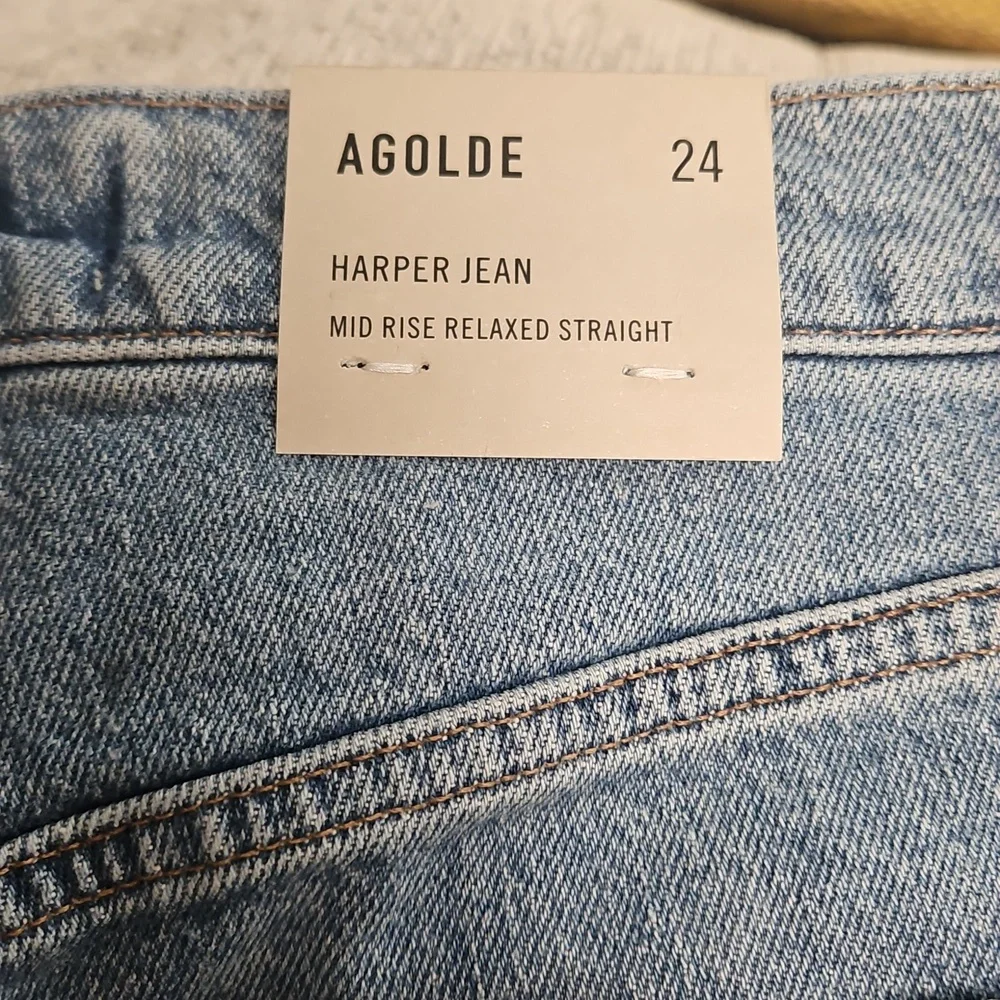 NWT AGOLDE HARPER STRAIGHT JEAN in Flash - Picture 2 of 2